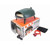 DeliVita Diavolo Gas-Fired Portable Pizza Oven - Powered by Propane, Butane or Camping Bottles, Includes Accessories - Folding Peel, Carry Case, Temperature Gun, Camping Regulator and Gas Regulator