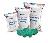 delka 12-Inch Green Latex Balloons - Pack of 50 | Party Decoration Balloons for Birthday, Baby Shower, Wedding, Christmas, New Year | Air or Helium Fill | Not a Toy