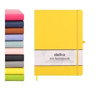 delka A4 Notebook, Notebook A4 Note Book Note Pad Journal Notebook A4 Notepad, Notebook for Office School Home Business Writing & Note Taking (YELLOW, Pack of 1)