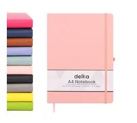 delka A4 Notebook, Notebook A4 Note Book Note Pad Journal Notebook A4 Notepad, Notebook for Office School Home Business Writing & Note Taking (PASTEL PINK, Pack of 1)