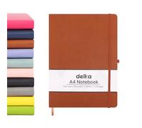 delka A4 Notebook, Notebook A4 Note Book Note Pad Journal Notebook A4 Notepad, Notebook for Office School Home Business Writing & Note Taking (DARK BROWN, Pack of 1)
