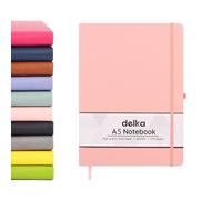 delka A5 Notebook - Lined Notepad Journal, Soft Cover Writing Pad for Office, School,
