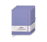delka A5 Notebook - Lined Notepad Journal, Soft Cover Writing Pad for Office, School, College, Home & Business - Ideal for Note Taking, Daily Planning, Journaling & Study (PURPLE, Pack of 5)