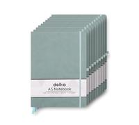 delka A5 Notebook - Lined Notepad Journal, Soft Cover Writing Pad for Office, School, College, Home & Business - Ideal for Note Taking, Daily Planning, Journaling & Study (MATTE GREEN, Pack of 10)