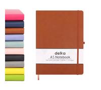 delka A5 Notebook, Notebook A5 Note Book Note Pad Journal Notebook A5 Notepad, Notebook for Office School Home Business Writing & Note Taking (DARK BROWN, Pack of 1)