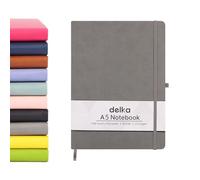 (GREY, A5) delka Notebook, Notebook Note Book Note Pad Journal Notebook Notepad, Notebook for Office School Home Business Writing & Note Taking