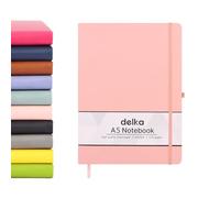 delka A5 Notebook, Notebook A5 Note Book Note Pad Journal Notebook A5 Notepad, Notebook for Office School Home Business Writing & Note Taking (PASTEL PINK, Pack of 1)