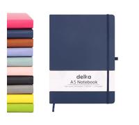delka A5 Notebook, Notebook A5 Note Book Note Pad Journal Notebook A5 Notepad, Notebook for Office School Home Business Writing & Note Taking (NAVY, Pack of 1)