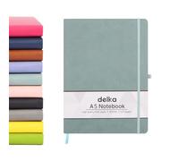 delka A5 Notebook - Lined Notepad Journal, Soft Cover Writing Pad for Office, School, College, Home & Business - Ideal for Note Taking, Daily Planning, Journaling & Study (MATTE GREEN, Pack of 1)
