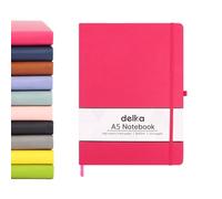 delka A5 Notebook - Lined Notepad Journal, Soft Cover Writing Pad for Office, School, College, Home & Business - Ideal for Note Taking, Daily Planning, Journaling & Study (DARK PINK, Pack of 1)
