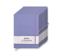 delka A5 Notebook - Lined Notepad Journal, Soft Cover Writing Pad for Office, School, College, Home & Business - Ideal for Note Taking, Daily Planning, Journaling & Study (PURPLE, Pack of 10)