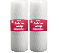 delka Bubble Wrap Premium Quality Material for Fragile Items, Moving, Storage & Shipping, Environmentally Friendly and Cost Effective (300mm x 5m) (Pack of 2)