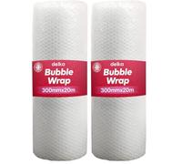 delka Bubble Wrap Premium Quality Material for Fragile Items, Moving, Storage & Shipping, Environmentally Friendly and Cost Effective (300mm x 20m) (Pack of 2)
