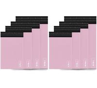 delka Mailing Bags, 60 Mixed Size Pink Poly Mailer Bags, Tear-Resistant Shipping Envelopes for Clothing, Documents, Strong Self-Seal Adhesive, Waterproof & Lightweight Pink (Pack of 2)