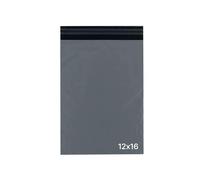 delka Mailing Bags, Durable Grey Poly Mailer Bags, Tear-Resistant Shipping Envelopes for Clothing, Documents, Strong Self-Seal Adhesive, Waterproof & Lightweight (12x16, 25PK)