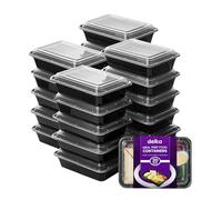 delka Meal Prep Containers -944ml | BPA-Free, Reusable Food Storage Boxes | Microwave, Freezer & Dishwasher Safe | Leakproof & Stackable for Healthy Meal Planning & Portion Control (20 Pack)