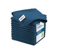 delka Microfibre Cleaning Cloths -Multi-Purpose, Ultra Soft & Lint-Free -Reusable, Streak-Free for Kitchen, Car, Glass, Windows & Electronics (Teal, 12 Pack)