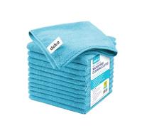 delka Microfibre Cleaning Cloths -Multi-Purpose, Ultra Soft & Lint-Free -Reusable, Streak-Free for Kitchen, Car, Glass, Windows & Electronics (Blue)