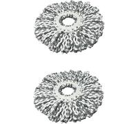 delka Spin Mop and Bucket Set - Easy Foot Pedal Water Removal, 360° Swivel Motion, Includes 2 Microfibre Mop Heads, All-Surface Cleaning, Splash Guard for Clean Mopping (2 MOP HEAD REPLACEMENT)