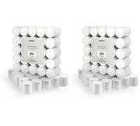 delka Unscented Tea Lights White- Long-Lasting 8 Hour Burn Time-Smoke-Free Bright Flame -Ideal for Weddings, Events, Aromatherapy, Home Décor, and Emergency Use-Premium Quality (White, Pack of 200)