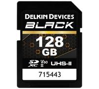Delkin Devices Black Rugged SDXC Memory Card, UHS-II, C10, U3, V60, Full HD & 8K Video, Fast Speeds Up to 290MB/s Read, 190MB/s Write, Ideal for Photographers and Videographers (128GB)