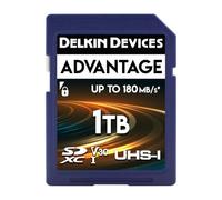 Delkin Devices 1TB Advantage SDXC Memory Card UHS-I - Up to 160MB/s Write, 180MB/s Read, Memory Cards for Cameras with C10, U3, V30, 4K UHD, Full Size SD Card