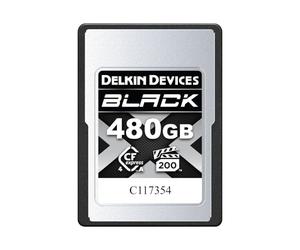 Delkin Devices 480GB Black CFexpress Type A Memory Card - Up to 1830MB/s Read, 1710MB/s Write Speeds for 8K, 6K & 4K Video, VPG200