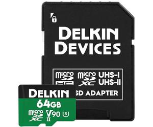 Delkin Devices 64GB POWER microSDXC UHS-II (V90) Memory Card (DDMSDG200064)
