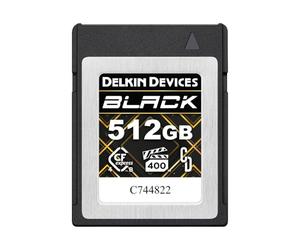 Delkin Devices Black 512GB CFexpress™ Type B 4.0 VPG400 Memory Card - High-Speed Performance for Professional Photography & Videography (512GB)