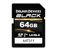 Delkin Devices Black Rugged SDXC Memory Card, UHS-II, C10, U3, V90, Full HD & 8K Video, Fast Speeds Up to 300MB/s Read, 250MB/s Write, Ideal for Photographers and Videographers