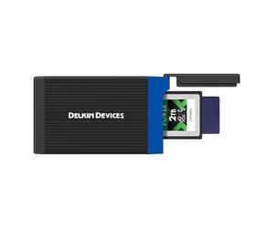 Delkin Devices USB 3.2 CFexpress™ Type B & SD UHS-II Memory Card Reader, Black (DDREADER-56)
