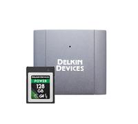 Delkin POWER 128GB CFexpress Type B Memory Card and Delkin DDREADER-62
