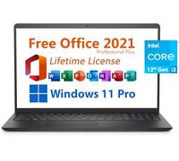 Dell 2023 Inspiron 15 Business Laptop, Free Microsoft Office 2021 with Lifetime License, 15.6" FHD 1920 x 1080, Intel 6-Core i3-1215U 4.4 GHz, 32GB DDR4 RAM, 2TB PCIe SSD, Windows 11 Pro, Black