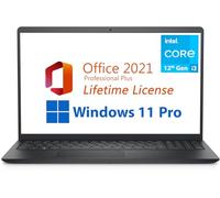 Dell 2023 Inspiron 15 Business Laptop, Free Microsoft Office 2021 with Lifetime License, 15.6" FHD 1920 x 1080, Intel 6-Core i3-1215U 4.4 GHz, 8GB DDR4 RAM, 512GB PCIe SSD, Windows 11 Pro, Black