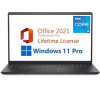 Dell 2023 Inspiron 15 Business Laptop, Free Microsoft Office 2021 with Lifetime License, 15.6" FHD 1920 x 1080, Intel Quad-Core i5-1135G7 2.4 GHz, 16GB DDR4 RAM, 512GB PCIe SSD, Windows 11 Pro, Black