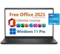Dell 2024 Inspiron 15 Business Laptop, Free Microsoft Office 2021 with Lifetime License, 15.6" FHD 1920 x 1080, Intel 10-Core i5-1235U, 32GB DDR4 RAM, 1TB PCIe SSD, Windows 11 Pro, Black