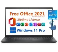Dell 2024 Inspiron 15 Business Laptop, Free Microsoft Office 2021 with Lifetime License, 15.6" Touchscreen FHD, Intel 10-Core i5-1235U, 32GB DDR4 RAM, 1TB PCIe SSD, Windows 11 Pro, Black