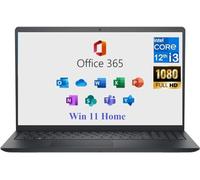 DELL 2024 Inspiron 15 Laptop, with Microsoft Office 365, 15.6" 1920x1080 FHD, Intel i3-1215U up to 4.40GHz (Beats N4020), Win 11 Home, Carbon Black (16GB RAM | 1TB SSD)