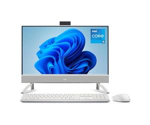 Dell 24 All-in-One Desktop EC24250, 23.8 Inch FHD Display, Intel Core i5-1334U, 16GB RAM DDR5, 512GB SSD, Wi-Fi 6E, Windows 11 Home, in ell Pro Wireless QWERTY Keyboard & Mouse, Pearl White
