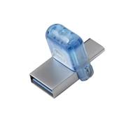 DELL AB135418. Capacity: 64 GB Device interface: USB Type-A / USB Type-C USB version: 3.2 Gen 1 (3.1 Gen 1) Read speed: 100 MB/s Write speed: 15 MB/s. Form factor: Swivel Product colour: Blue Silver