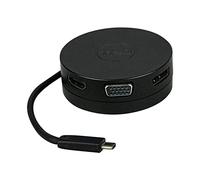 Dell DA-300 Adapter Base, Black, Wired, USB 3.0 (3.1 Gen 1) Type-C, USB Type A, 10/100/1000 Mbit/s