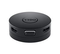 Dell DA-300 Adapter Base, Black, Wired, USB 3.0 (3.1 Gen 1) Type-C, USB Type A, 10/100/1000 Mbit/s