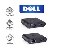 Dell DA100 USB-C to HDMI VGA Ethernet USB Adapter - Compact Travel Dock