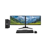 Dell Dual Monitor Trading Setup Optiplex SFF PC - Intel Core i7 6th Gen, Windows 11 Pro With 2 x 23 HD 1080p Monitors, 300Mbps TP-LINK Wifi Card (Renewed) (16GB DDR3 RAM - 1TB SSD)