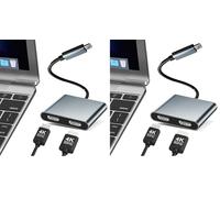 Dell/HP/Lenovo USB C Docking Station - Dual HDMI Adapter 4K @60hz for Laptop/Chromebook/MacBook (Pack of 2)