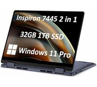 Dell Inspiron 14 2-in-1 Touchscreen Laptop (14" FHD+ IPS, 32GB DDR5 RAM, 1TB SSD, AMD Ryzen 5 8640HS (> intel i7-1255U)) For Business, Students, FP, Backlit, FHD Webcam, Inspiron 7445, Win 11 Pro