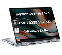Dell Inspiron 14 7440 2-in-1 Business Laptop (14" FHD+ Touchscreen, Intel 10-Core 7 150U (> i7-1355U), 32GB RAM, 1TB SSD) Backlit Keyboard, Fingerprint Reader, FHD Webcam, Win 11 Pro w/AI Copilot