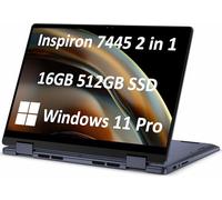 Dell Inspiron 14 7445 7440 2-in-1 Laptop, 14" FHD+ Touchscreen, AMD Ryzen 5 8640HS, 16GB DDR5 RAM, 512GB SSD, AI Copilot for Creators, Designers & Students, Backlit Keyboard, Windows 11 Pro