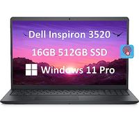 Dell Inspiron 15 3000 3520 15.6" FHD Touchscreen (Intel 4-Core i5-1135G7, 16GB RAM, 512GB PCIe SSD, UHD Graphics) Business Laptop, WVA Anti-Glare, Numeric Keypad, Webcam, Wi-Fi, Win 11 Pro, Black