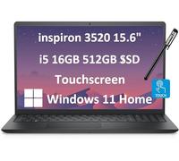 Dell Inspiron 15 3520 Business Laptop (15.6" FHD Touchscreen IPS, Intel Core i5-1155G7, 16GB RAM, 512GB SSD) Numeric Keypad, Narrow-Bezel, Webcam, Wi-Fi, Inspiron 3000, Win 11 Home S, Carbon Black